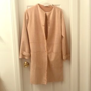 Pink faux suede jacket!